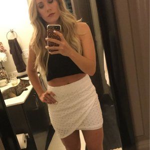 Black Strapless Crop Top